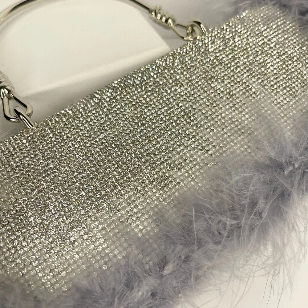 Elegant Feathered Evening Bag